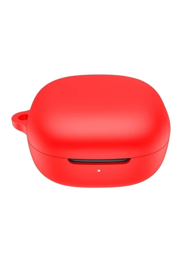 Redmi Buds6 Play Soft Silicone Protective Case With Free Hook Anti Fall Design Red Color - Image 1