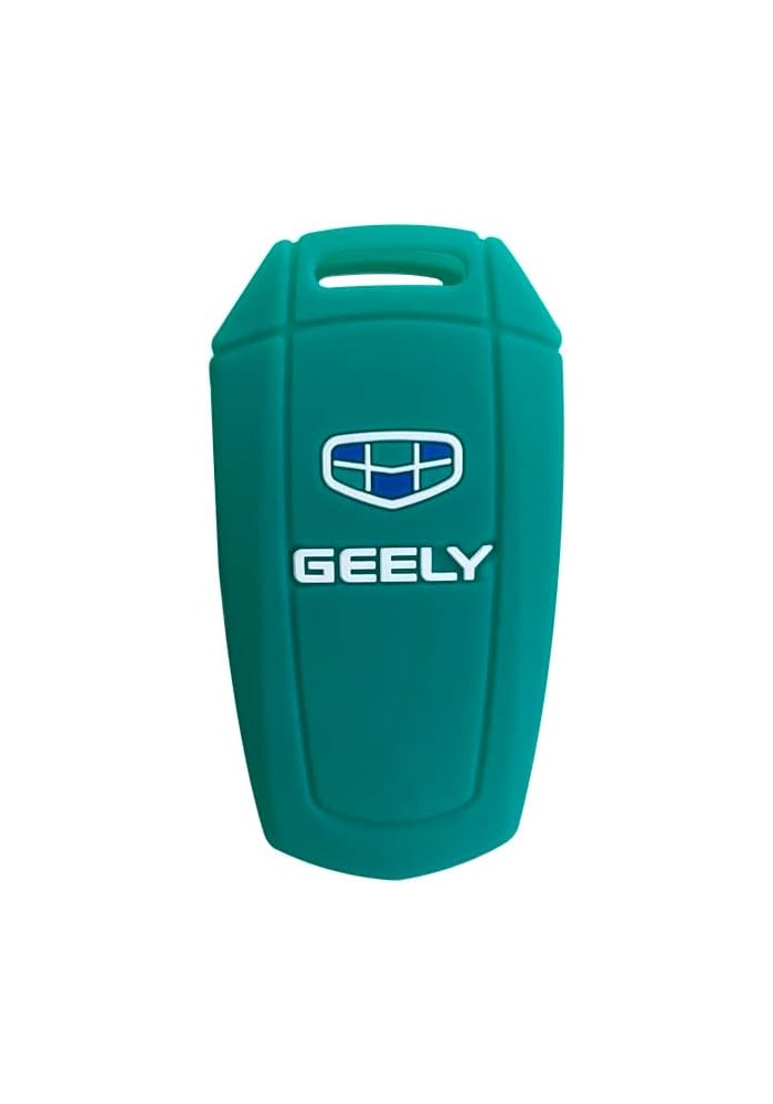 7Cylinder Silicone 3 Button Key Fob Cover - Compatible with Geely - Durable, Cushiony - Green (2 Pcs) - Image 2