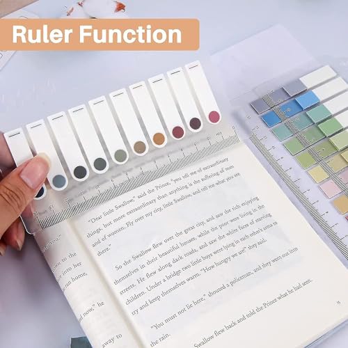 SHUTTLE ART 200 Pcs Index Tabs Sticky Tabs, Index Tabs Sticky Tabs Sticky Notes Flags with Ruler Sticky Note, Writable Page Sticky Notes for Home, Office, School, Sticks Securely Removes Cleanly - Image 5