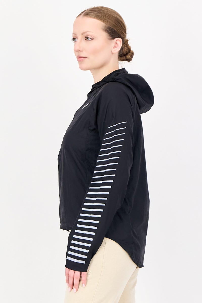 Nike Women Sportswear Fit Long Sleeve Running Jacket, Black - Image 2