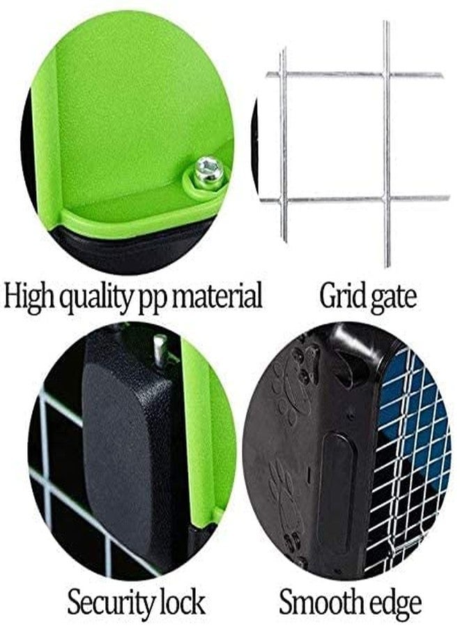 Pet Believe IATA Approved Pet Travel Carrier Plastic Handle Hinged Door Folding Crate Transport Box Crate Cage for Puppies & Cats, Size 18Inch (Green) - Image 4