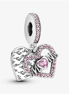 PANDORA Heart & Mum Dangle Charm  - Image 1