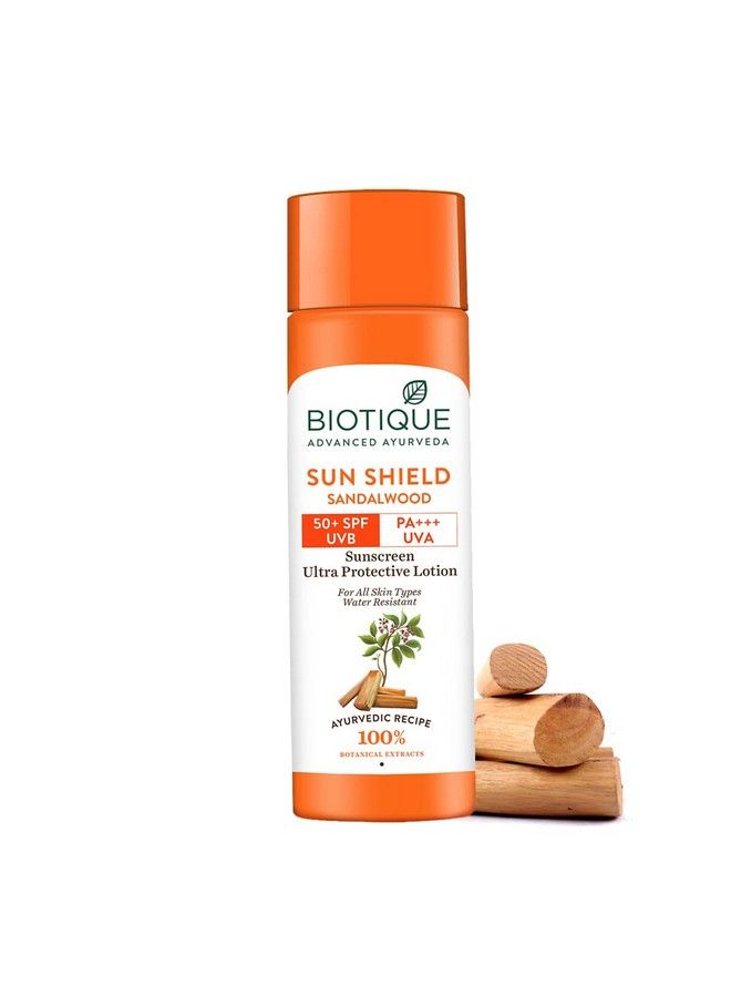 Biotique Bio Sandalwood Sunscreen Ultra Soothing Face Lotion, SPF 50+ |Ultra Protective Lotion| Keeps Skin Soft, Fair and Moisturized| Water Resistant| For All Skin Types| 190ml - Image 2
