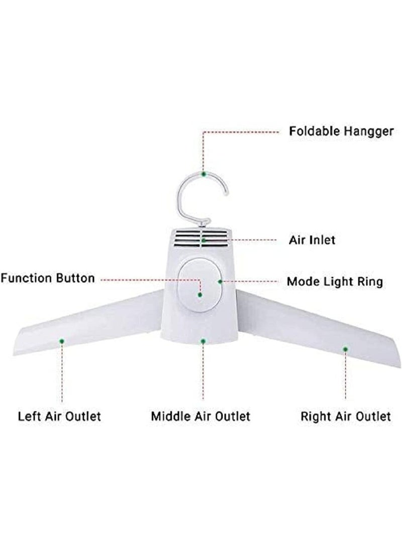 Portable Electric Clothes Shoes Dryer Fast Drying Clothes Foldable Shoes Dryer, Mini Portable Drying Rack for Home Travel, Plastic (MULTI-COLOUR) - Image 3