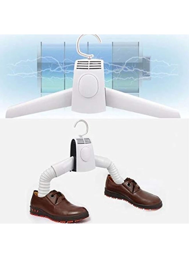 Portable Electric Clothes Shoes Dryer Fast Drying Clothes Foldable Shoes Dryer, Mini Portable Drying Rack for Home Travel, Plastic (MULTI-COLOUR) - Image 5