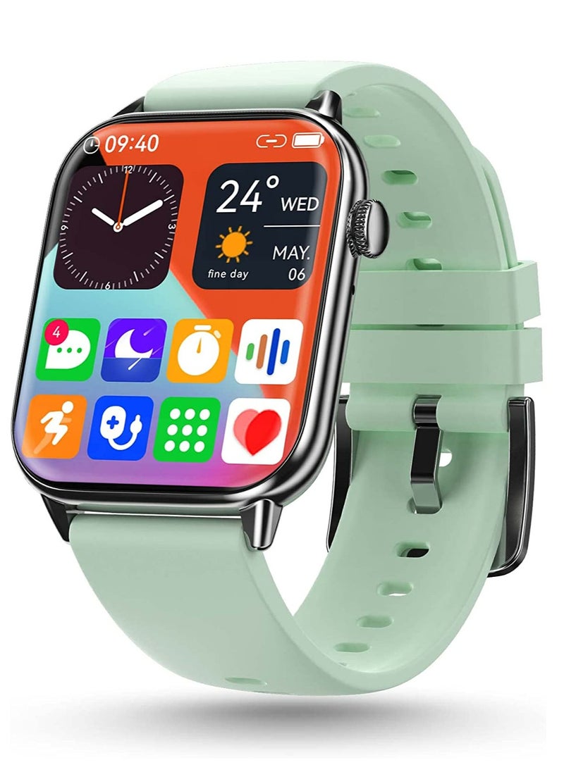 Pebble Orion Max, Wireless Charging, 1.91"HD Screen, Metallic Body, BT Calling, Fitness Tracker, Sleep & Heart Rate Monitor, 100+ Sport Modes, Smartwatch for Men - Mint Green  - Image 1