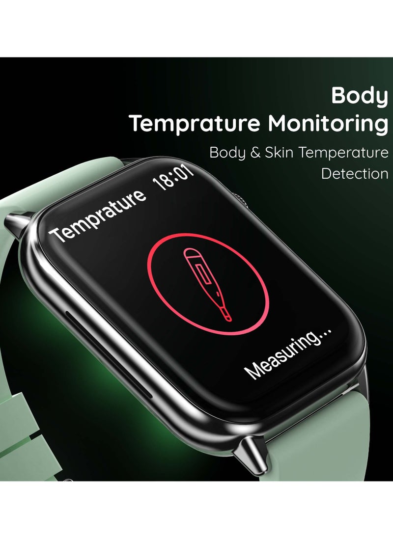 Pebble Orion Max, Wireless Charging, 1.91"HD Screen, Metallic Body, BT Calling, Fitness Tracker, Sleep & Heart Rate Monitor, 100+ Sport Modes, Smartwatch for Men - Mint Green  - Image 4