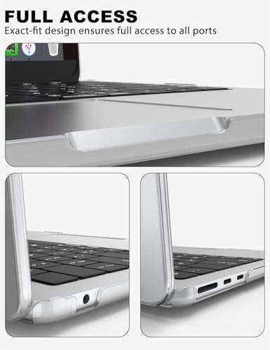 PHOCAR Ultra Clear Case for MacBook Air 13.6 Inch (2022–2025), Compatible with M4/M3/M2 Models A3240/A3113/A2681, Anti-Yellow Protective Cover with Keyboard Cover, Screen Protector & Mouse Pad - Image 3