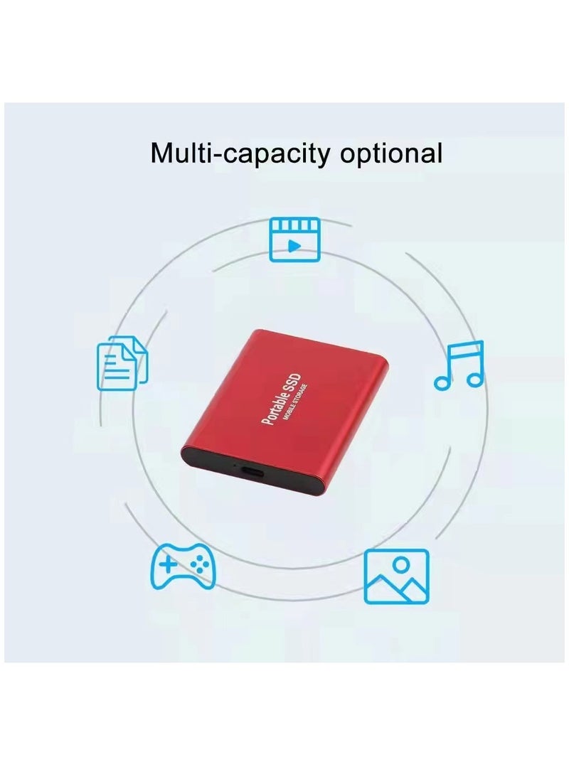 Generic - Portable SSD 1TB External Hard Drive Mobile Solid State Drive Portable Hard Drive for PC Laptop and Mac Data Storage and Transfer - Image 1