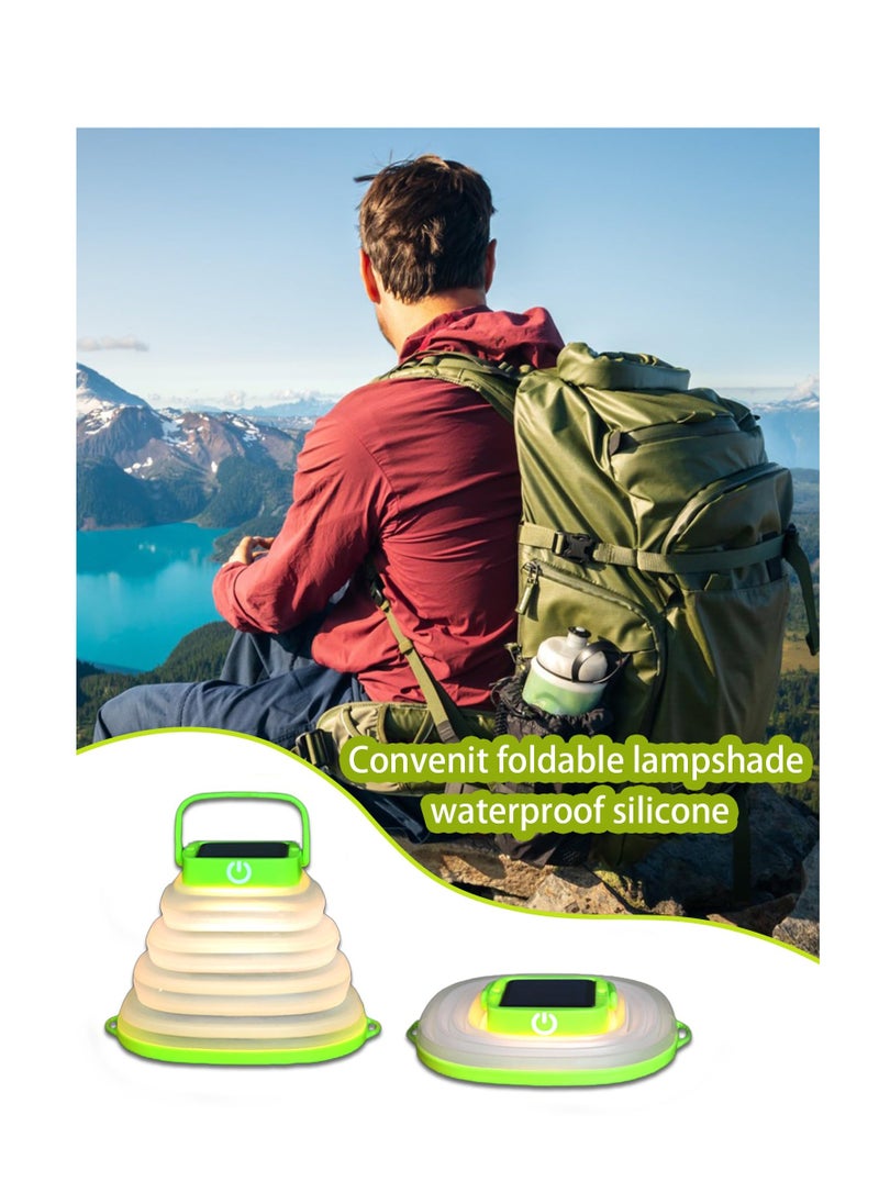 SYOSI - Solar Camping Lanterns-Collapsible Camping Essentials,IP65 Solar Lights Outdoor Waterproof,USB Portable Camping Hanging Lamp for Backpacking Gear,Emergency,Tent,Travel,Hiking - Image 1