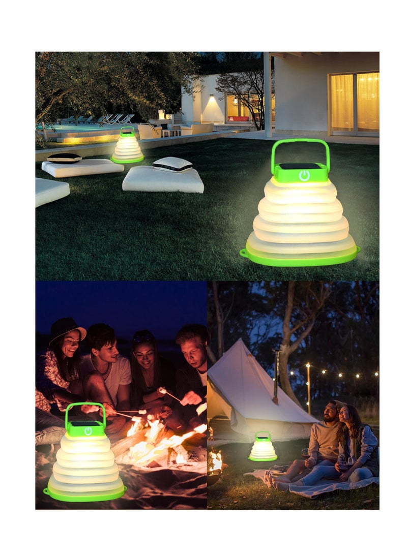 SYOSI - Solar Camping Lanterns-Collapsible Camping Essentials,IP65 Solar Lights Outdoor Waterproof,USB Portable Camping Hanging Lamp for Backpacking Gear,Emergency,Tent,Travel,Hiking - Image 1