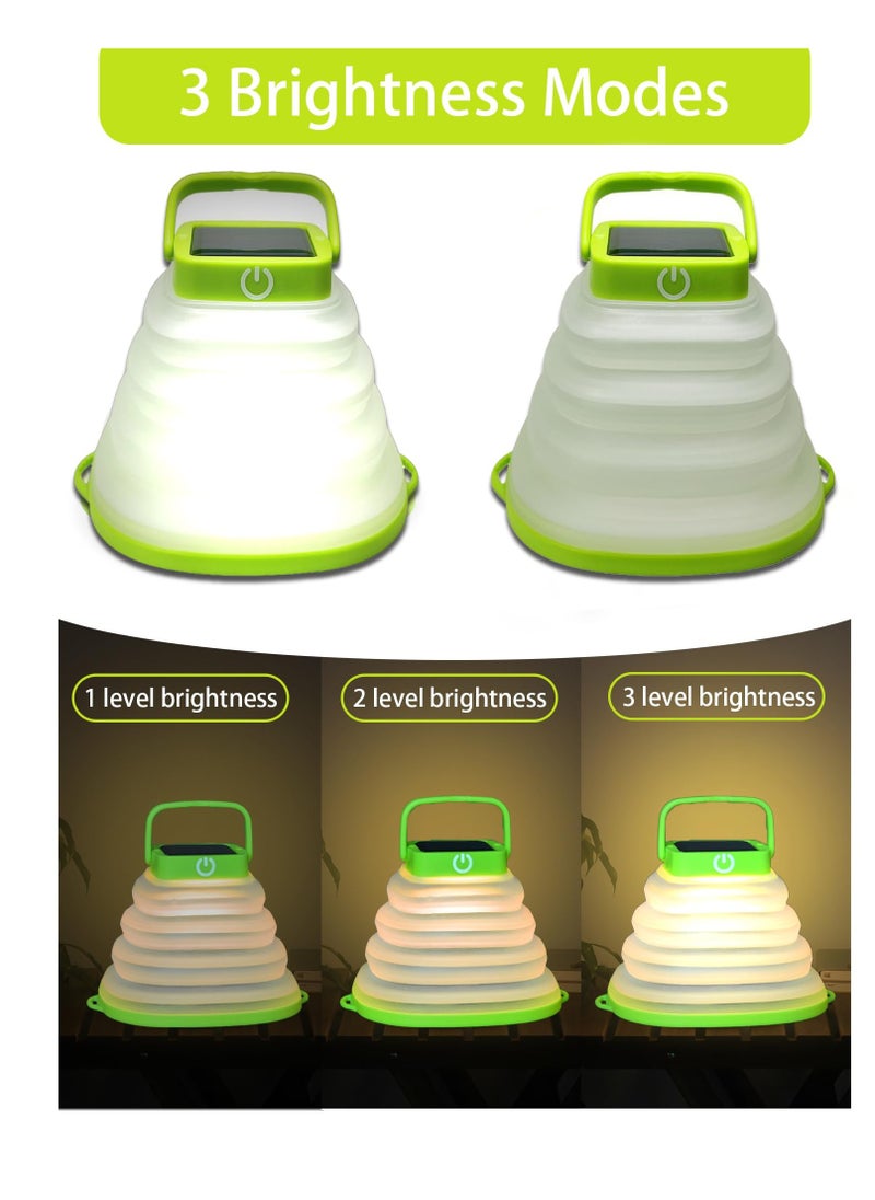 SYOSI - Solar Camping Lanterns-Collapsible Camping Essentials,IP65 Solar Lights Outdoor Waterproof,USB Portable Camping Hanging Lamp for Backpacking Gear,Emergency,Tent,Travel,Hiking - Image 1
