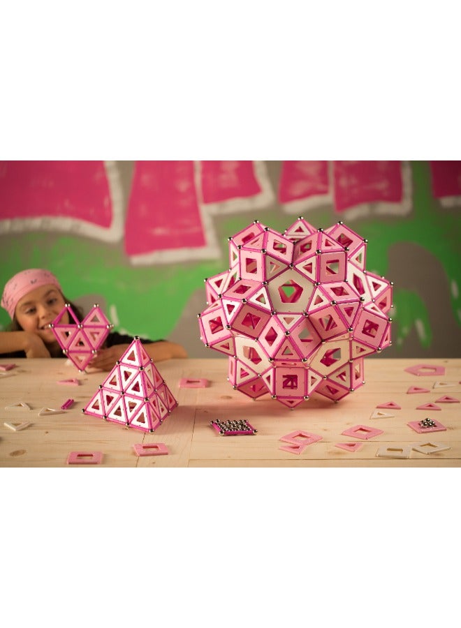 GEOMAG Geomag Pink Panels Magnetic Construction STEM Toy 68pcs - Image 3