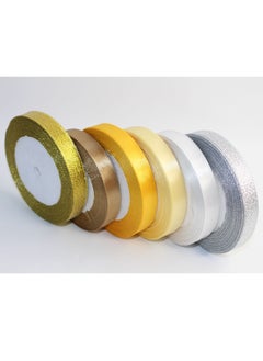 6 Satin Ribbon Assorted Color SRAC-2 (1/2 inch)