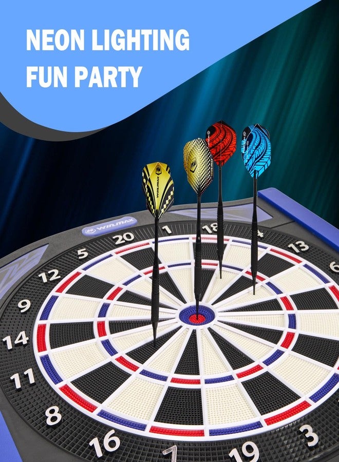 WIN.MAX Electronic Dart Board with Laser Toe Line, Soft Tip Digital Dartboard Set for Adults, Auto Scoring Dartboard with 12 Darts 100 Tips, Adapter/Batteries Use, Wall Mount for Home Bar or Outdoor - Image 3