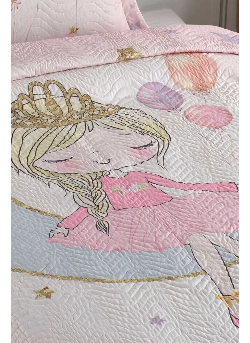 Favora Cover Ayperi Single Quilted Bedspread Set - Powder
