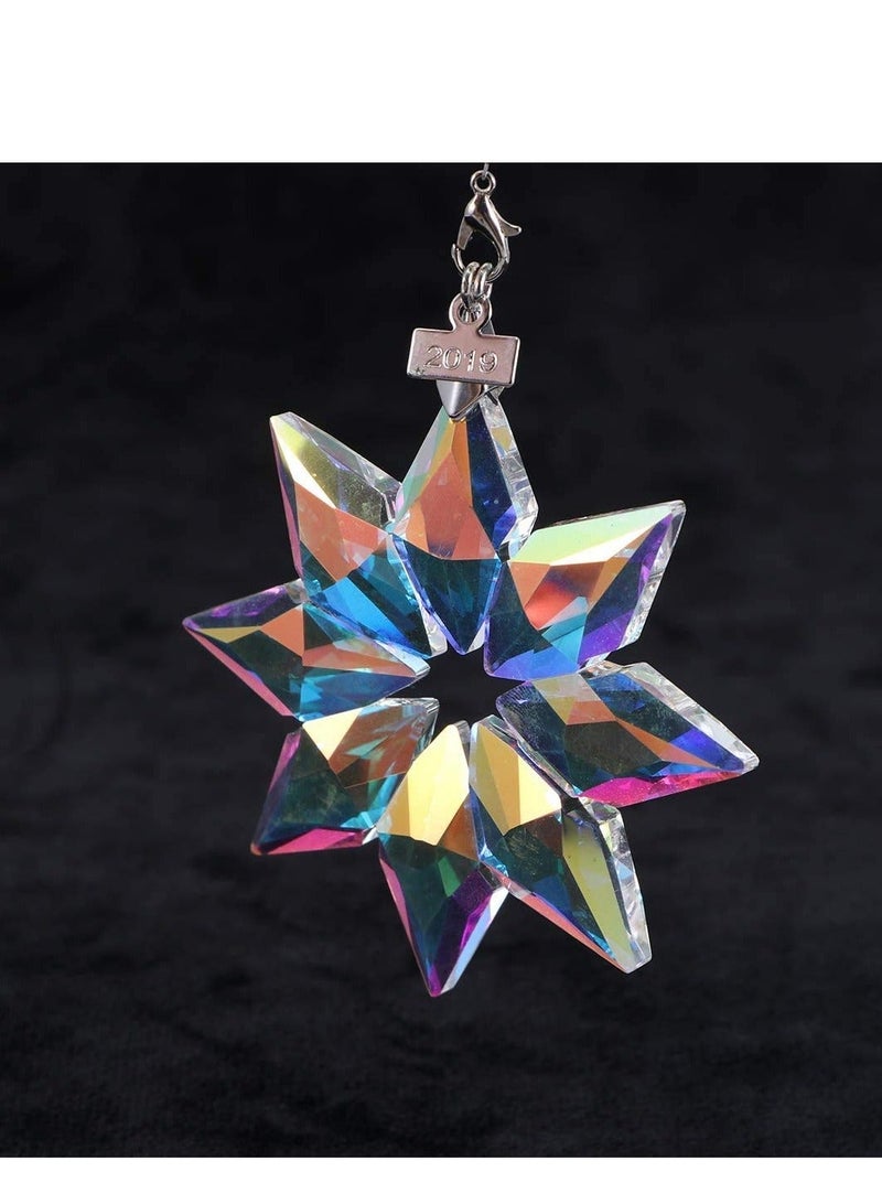 SYOSI Car Rear View Hanging Snowflake Crystal Mirror Pendant - Image 4