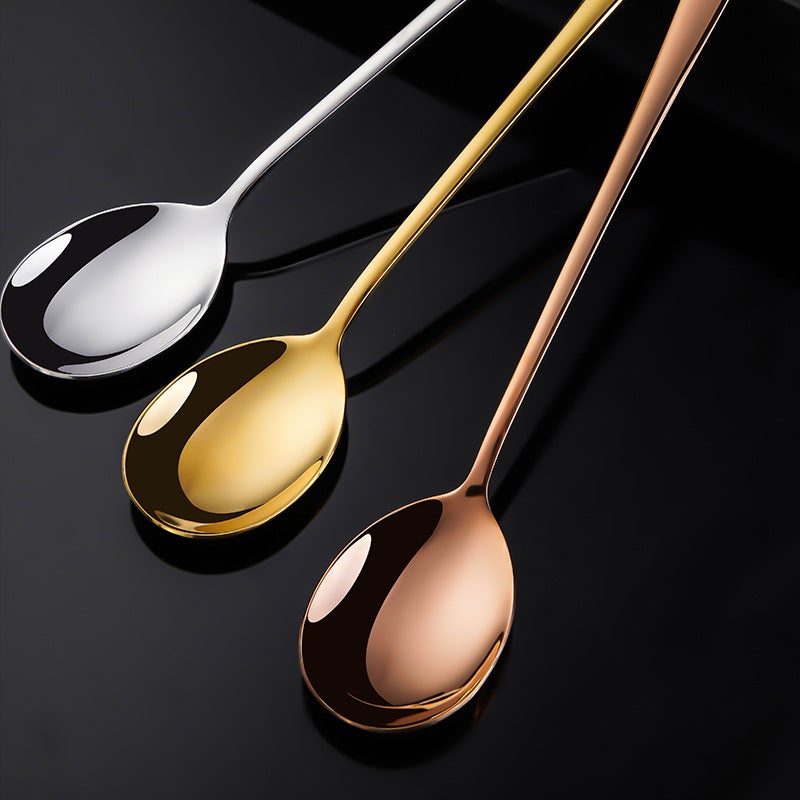 304 Stainless Steel Swan Fruit Fork and Spoon Set, Modern Minimalist - Image 4