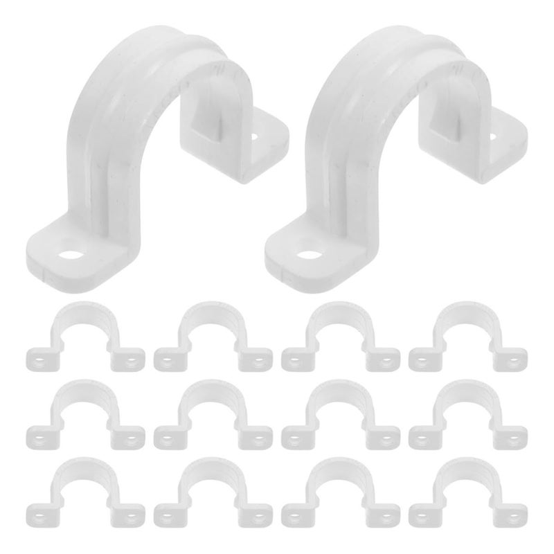 مشابك أنابيب PVC على شكل U ثقيلة 20 قطعة أقواس تثبيت الأنابيب للقناة الكهربائية - Image 2
