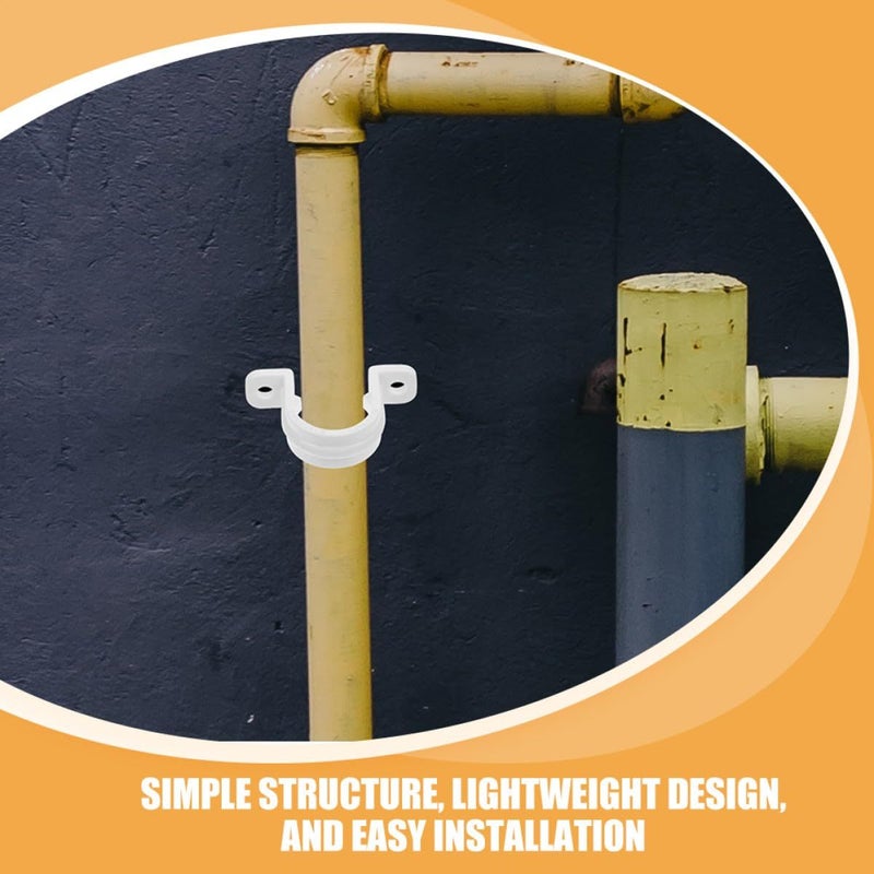 مشابك أنابيب PVC على شكل U ثقيلة 20 قطعة أقواس تثبيت الأنابيب للقناة الكهربائية - Image 5