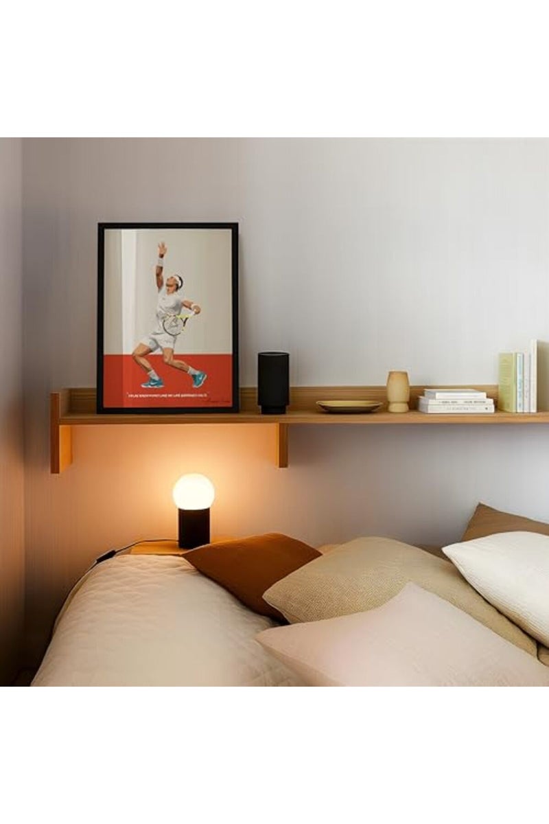 QUOTE - UNQUOTE ART Rafael Nadal Framed Poster - Tennis Frames - Original Art - 13x17 inches - Black Frame - Image 4