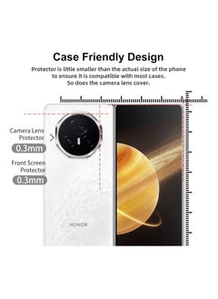 General Screen protector Compatible with Honor Magic V3 2024, 2 Pack Exterior 9H Hardness Tempered Glass + 2 Pack Soft TPU Interior Protectors + 2 Pack Anti-scratch Camera Protectors  - Image 4