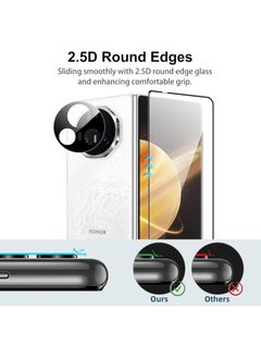 General Screen protector Compatible with Honor Magic V3 2024, 2 Pack Exterior 9H Hardness Tempered Glass + 2 Pack Soft TPU Interior Protectors + 2 Pack Anti-scratch Camera Protectors  - Image 5