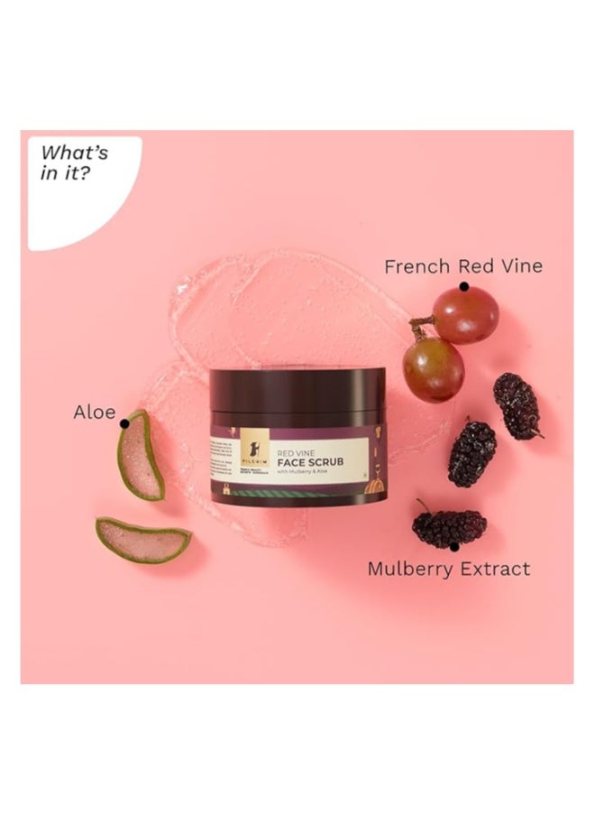 PILGRIM - Red Vine Face Scrub with Mulberry & Aloe 50 Grams - Image 1