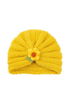 Bluejw Warm Knitted Baby Hat Chunky Winter Infant Hat Floret Newborn Beanie For Girls  - Image 1