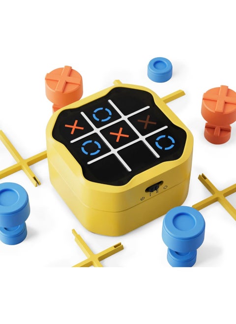 Tic Tac Toe Bolt Game, 3-in-1 Handheld Puzzle Game Console, Portable Travel Games for Educational and Memory Growth, Fidget Toys Board Games for Kids and Adults, Birthday Gifts for All Ages