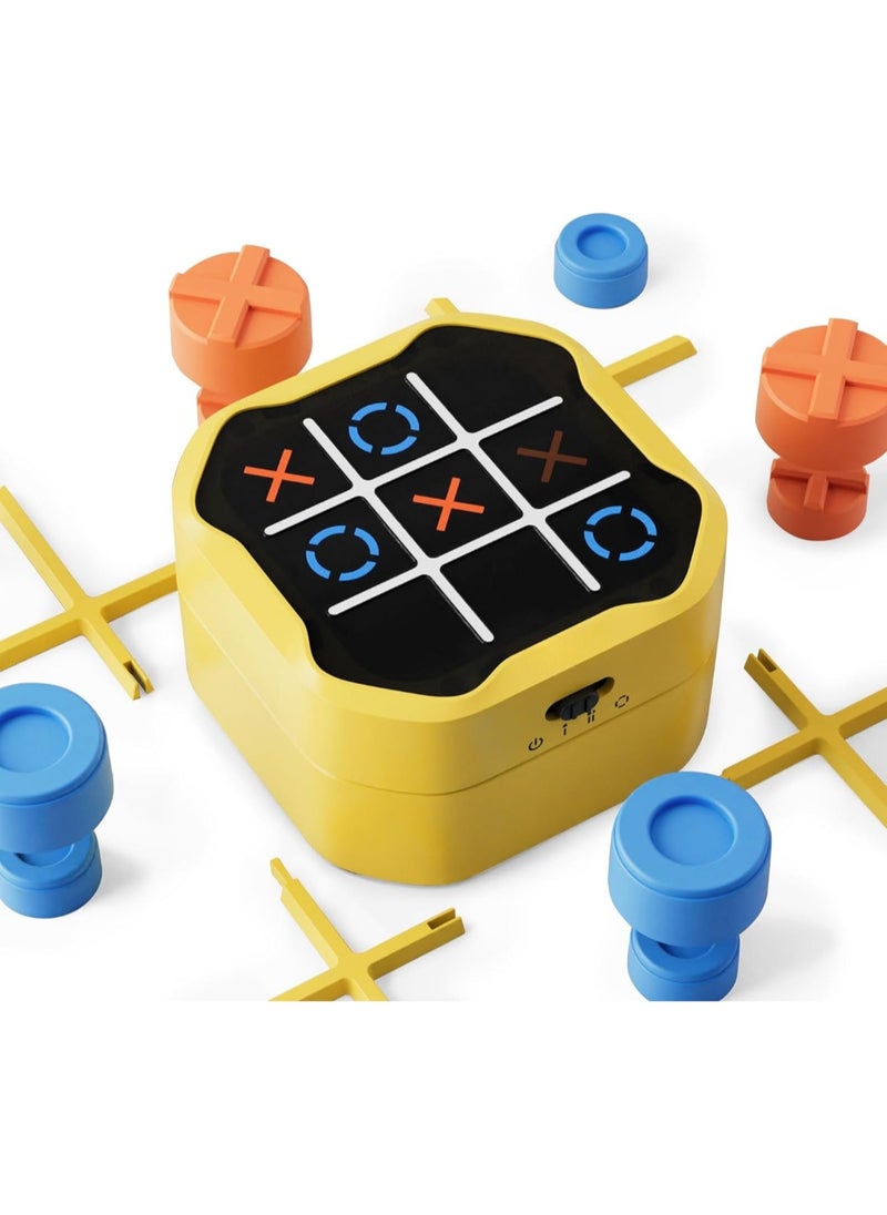 Tic Tac Toe Bolt Game, 3-in-1 Handheld Puzzle Game Console, Portable Travel Games for Educational and Memory Growth, Fidget Toys Board Games for Kids and Adults, Birthday Gifts for All Ages