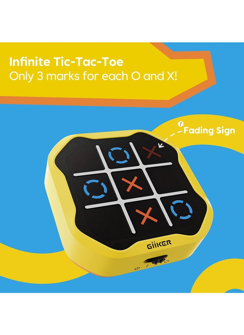Giiker - GiiKER Tic Tac Toe Bolt Game, 3-in-1 Handheld Puzzle Game Console, Portable Travel Games for Educational and Memory Growth, Fidget Toys Board Games for Kids and Adults, Birthday Gifts for All Ages - Image 1