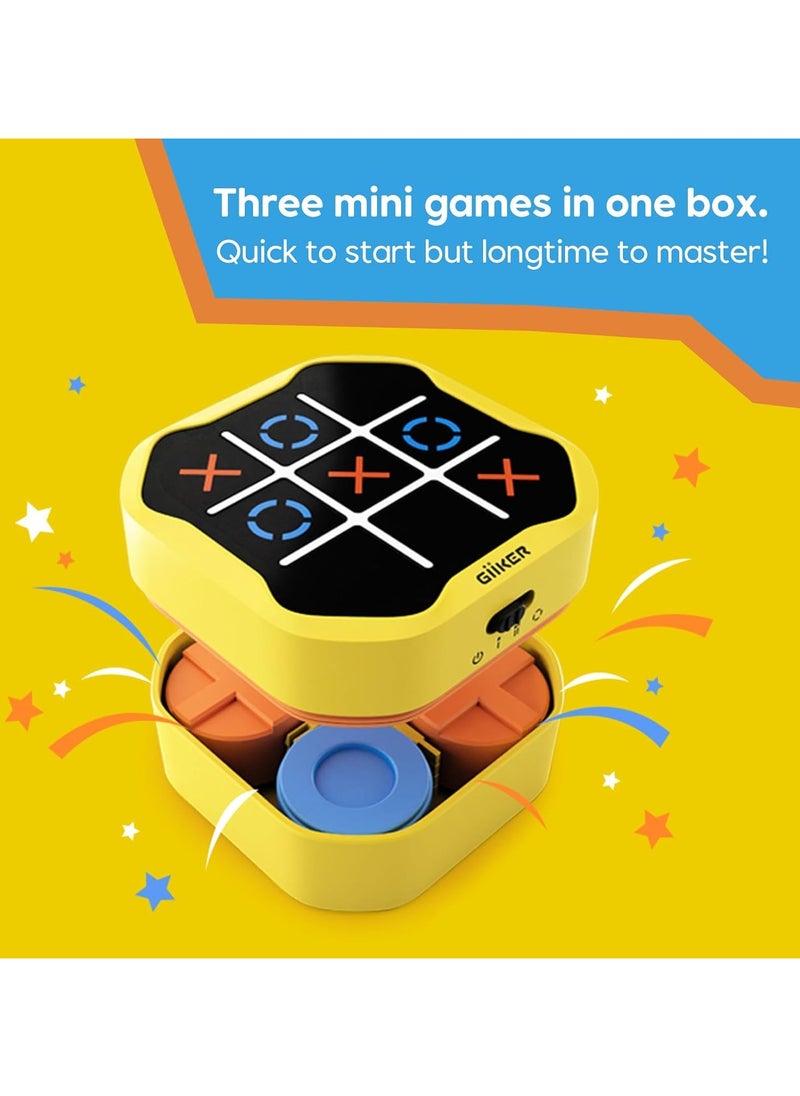 Giiker - GiiKER Tic Tac Toe Bolt Game, 3-in-1 Handheld Puzzle Game Console, Portable Travel Games for Educational and Memory Growth, Fidget Toys Board Games for Kids and Adults, Birthday Gifts for All Ages - Image 1