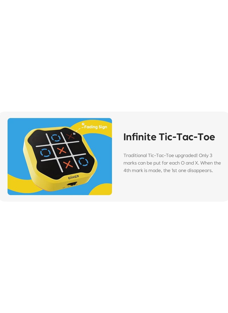 Giiker - GiiKER Tic Tac Toe Bolt Game, 3-in-1 Handheld Puzzle Game Console, Portable Travel Games for Educational and Memory Growth, Fidget Toys Board Games for Kids and Adults, Birthday Gifts for All Ages - Image 1