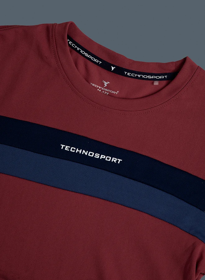 Technosport Technosport Color Block Short Sleeves Crew Neck T-Shirt
