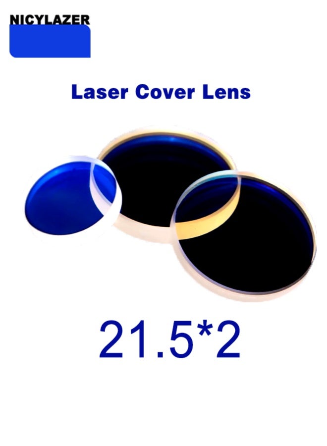 21.5*2mm Laser Cutting Protective Window Lens for Engraving Machine, Anti-Spatter Coated (10-Pack) - Image 1