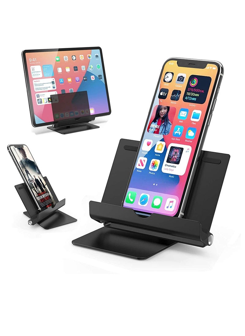 SYOSI Cellphone Stand, Smartphone Holder Desk Adjustable Foldable, Compatible with All iPhone, All Android Smartphones Charging, Angle Adjustable Phone Stand for Desk Tablet Stand  - Image 1
