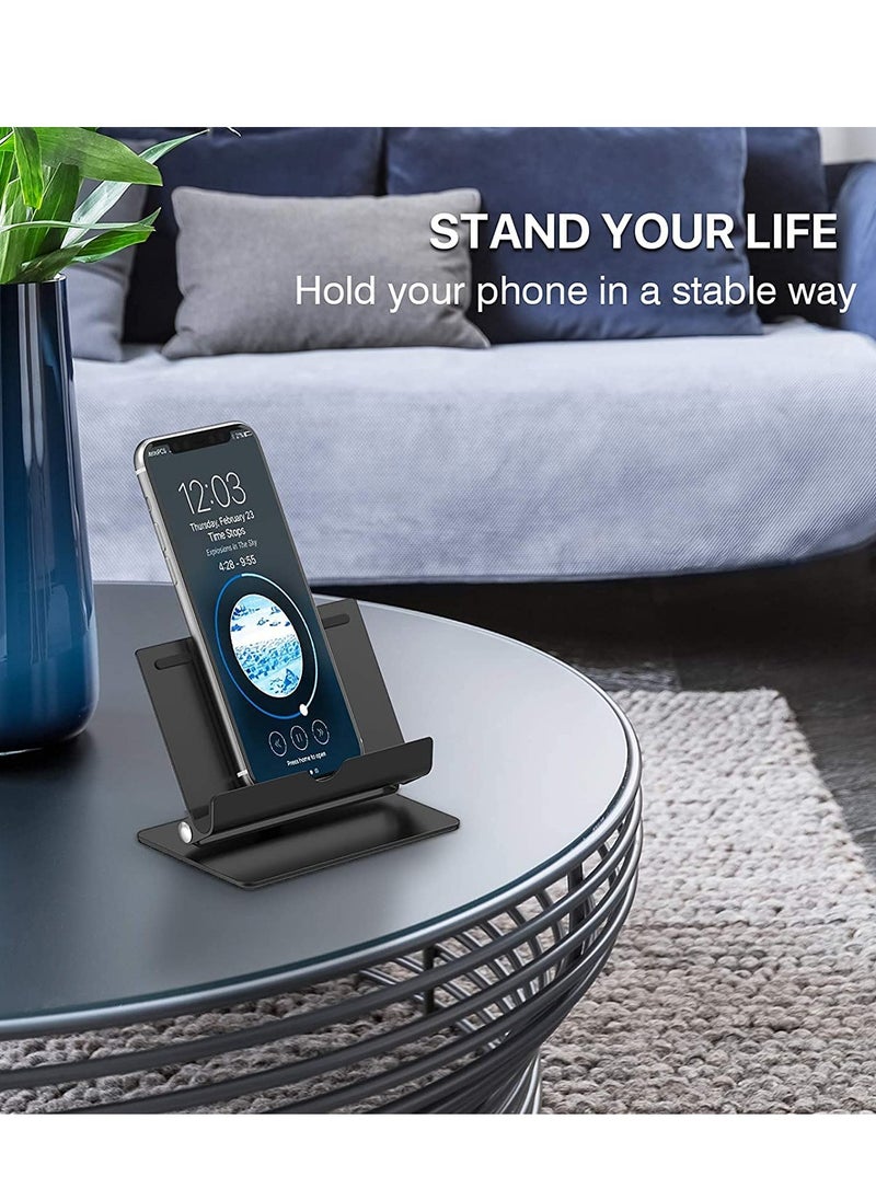 SYOSI Cellphone Stand, Smartphone Holder Desk Adjustable Foldable, Compatible with All iPhone, All Android Smartphones Charging, Angle Adjustable Phone Stand for Desk Tablet Stand  - Image 5