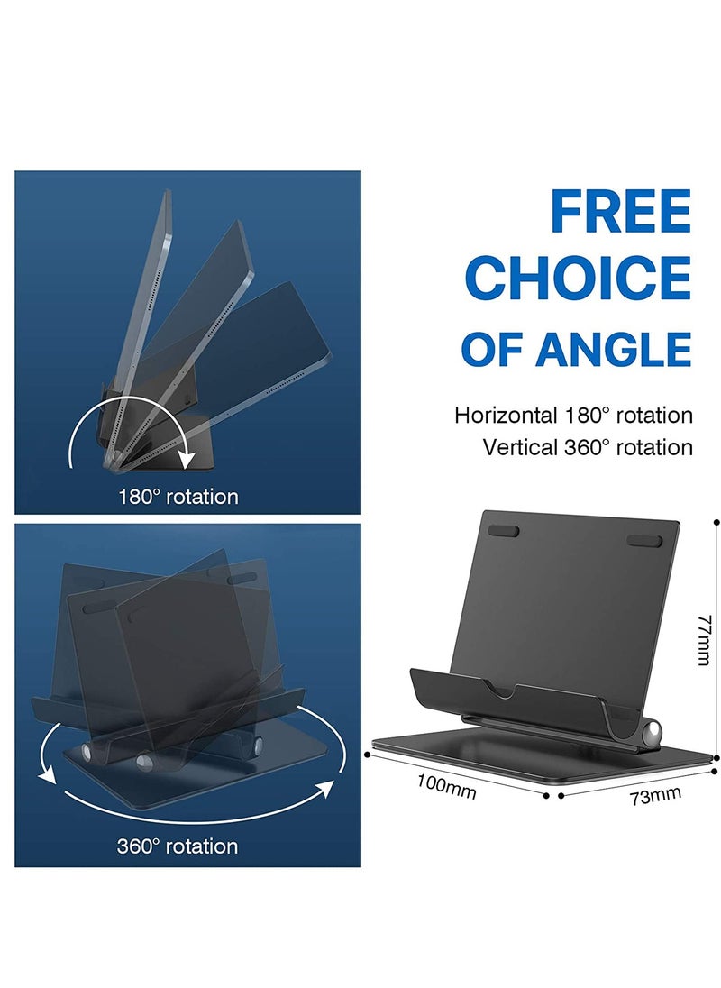 SYOSI Cellphone Stand, Smartphone Holder Desk Adjustable Foldable, Compatible with All iPhone, All Android Smartphones Charging, Angle Adjustable Phone Stand for Desk Tablet Stand  - Image 2