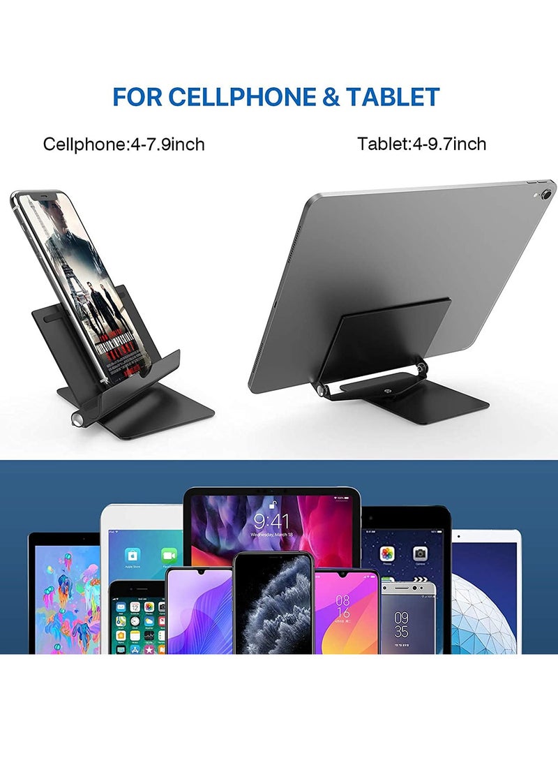 SYOSI Cellphone Stand, Smartphone Holder Desk Adjustable Foldable, Compatible with All iPhone, All Android Smartphones Charging, Angle Adjustable Phone Stand for Desk Tablet Stand  - Image 3
