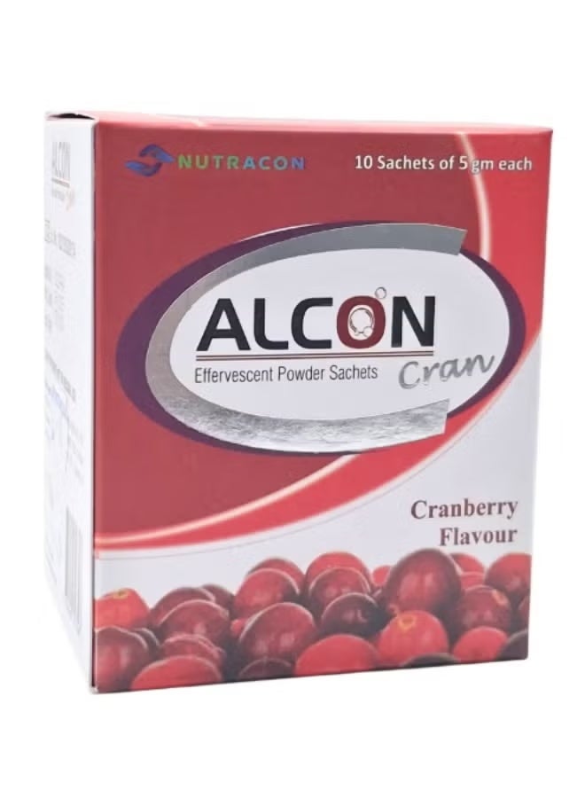 Alcon Cran 5mg Sachets 10’s – Cranberry Extract Formula for Healthy Kidneys & UTI Prevention Support