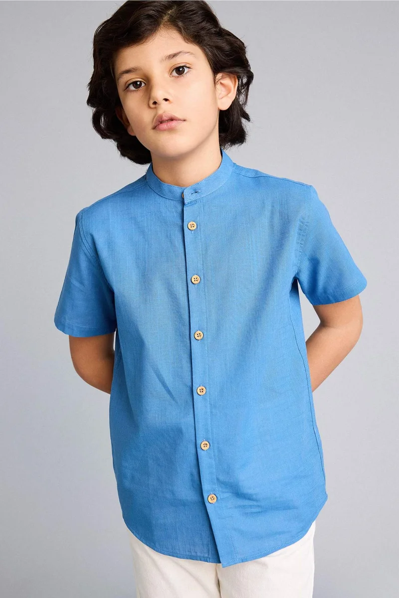 ديفاكتو Boy Linen Look Shirt