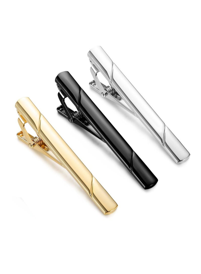 3-Piece Classic Tie Clips for man Business and Daily Life - Image 1