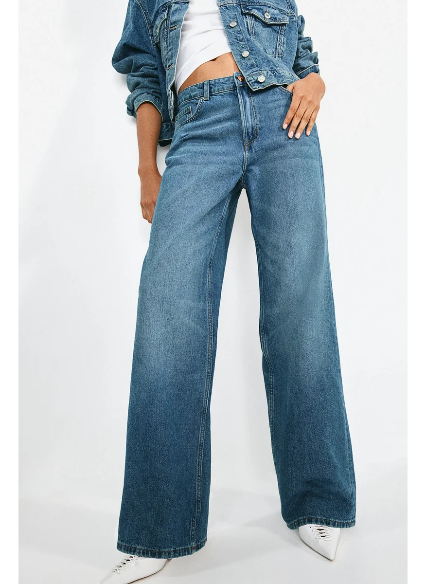 اتش اند ام Wide High Jeans