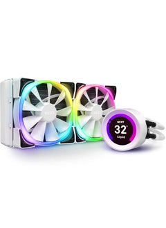 Kraken Z53 Rgb 240Mm Rl Krz53 Rw Aio Rgb Cpu Liquid Cooler Customizable Lcd Display Improved Pump Powered By Cam V4 Rgb Connector Aer Rgb 2 120Mm Radiator Fans 2 Included White
