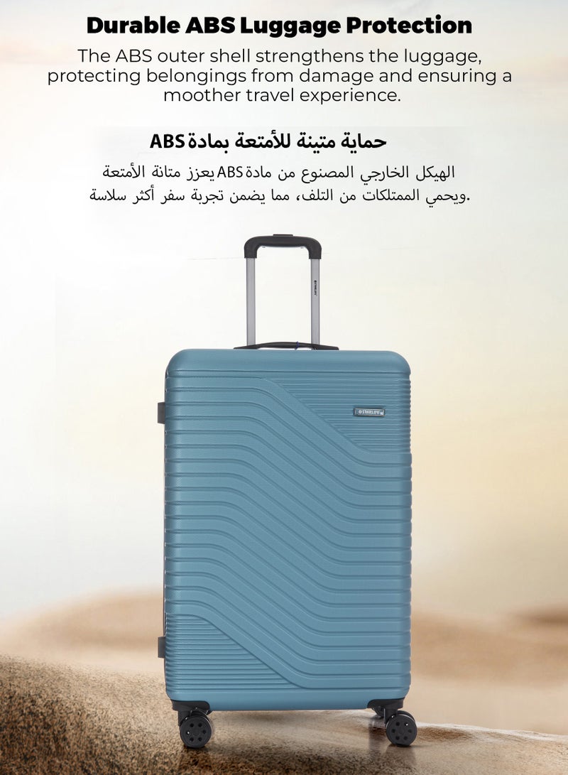 ستار لايف مجموعة حقائب سفر صلبة مكونة من 3 قطع بعجلات دوارة مقاس 20/24/28 بوصة - Image 5