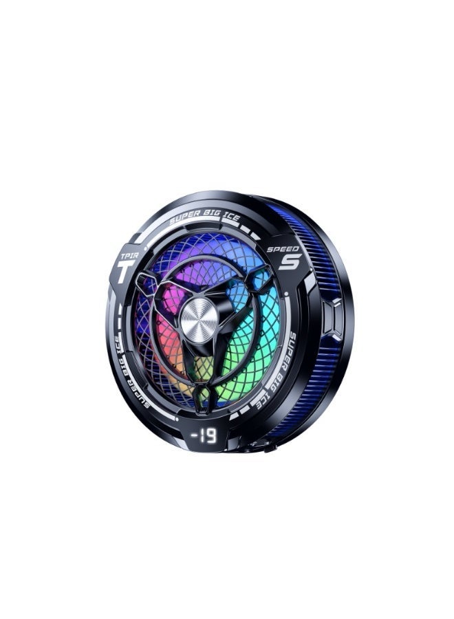Zaina 45W Magnetic Semiconductor Tablet with Temperature Display Cooler Large Area AI Powerful Cooling Fan Radiator for IPad Gaming with RGB Colorf Lights - Image 1