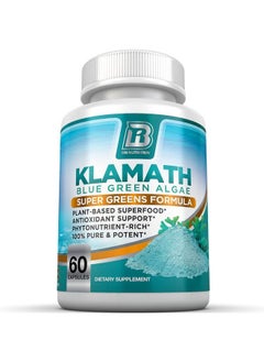 Klamath Blue Green Algae More Effective Than Spirulina Or Chlorella From The Clean Pure Source Of Klamath Lake 500Mg 60Ct Gel Capsules