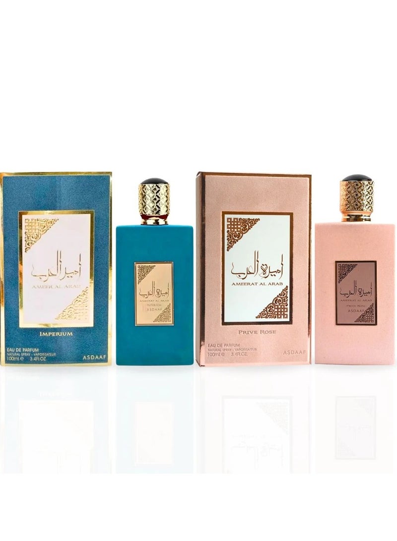 Lattafa Prince of Arabs Imperium and Princess of Arabs Prive Rose Eau de Parfum Spray 100ml - Image 2