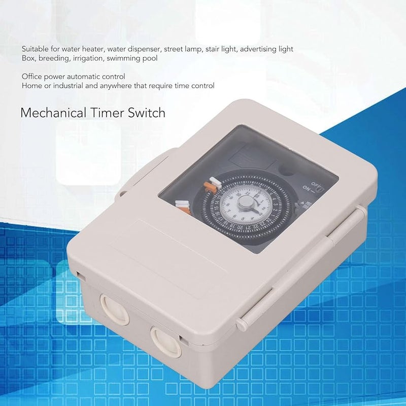 Mechanical Timer Switch 24 Hour Relay 250VAC 100 240VAC For Home - Image 5